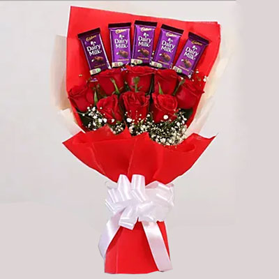 "Chocos with Roses bouquet - code RB05 - Click here to View more details about this Product